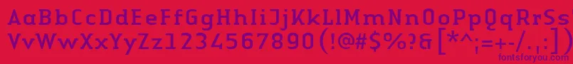 LinotypeAuthenticSerifRegular Font – Purple Fonts on Red Background