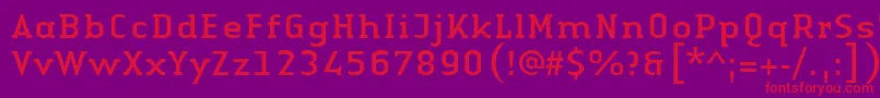 Więcej informacji o czcionce LinotypeAuthenticSerifRegular Czcionka LinotypeAuthenticSerifRegular – czerwone czcionki na fioletowym tle