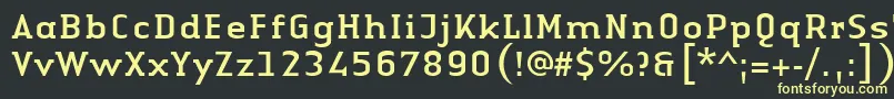 LinotypeAuthenticSerifRegular Font – Yellow Fonts on Black Background