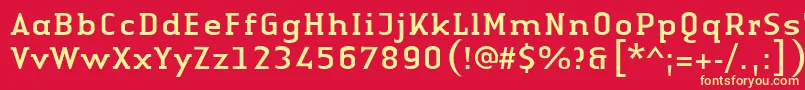 LinotypeAuthenticSerifRegular Font – Yellow Fonts on Red Background