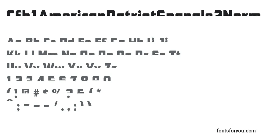Czcionka Cfb1AmericanPatriotSpangle2NormalItalic – alfabet, cyfry, specjalne znaki