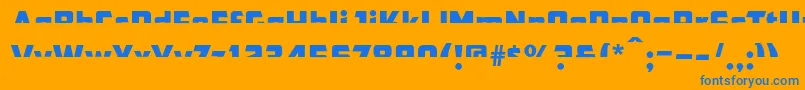 Cfb1AmericanPatriotSpangle2NormalItalic Font – Blue Fonts on Orange Background