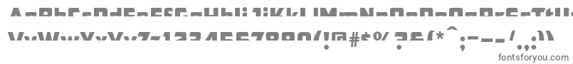 フォントCfb1AmericanPatriotSpangle2NormalItalic – 白い背景に灰色の文字