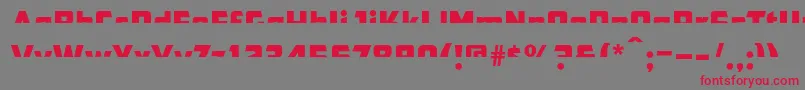 Cfb1AmericanPatriotSpangle2NormalItalic Font – Red Fonts on Gray Background