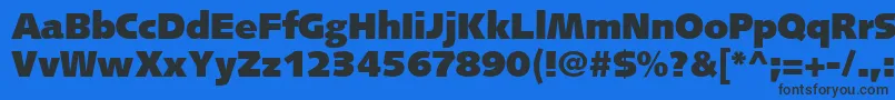 FacileBlackSsiBlack Font – Black Fonts on Blue Background