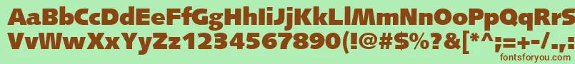 FacileBlackSsiBlack Font – Brown Fonts on Green Background