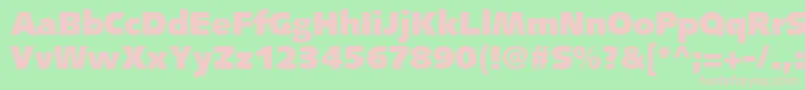 FacileBlackSsiBlack Font – Pink Fonts on Green Background