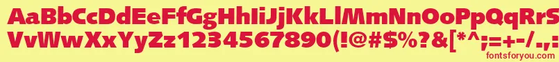 FacileBlackSsiBlack Font – Red Fonts on Yellow Background