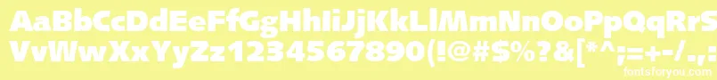 FacileBlackSsiBlack Font – White Fonts on Yellow Background