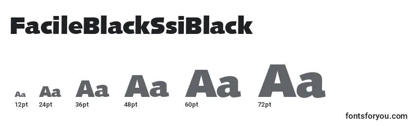 Размеры шрифта FacileBlackSsiBlack