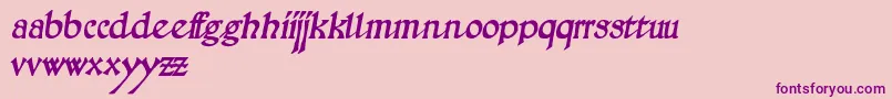 Pathway Font – Purple Fonts on Pink Background
