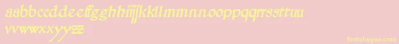 Pathway Font – Yellow Fonts on Pink Background