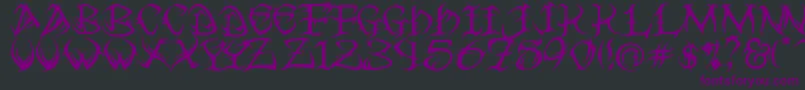 Tribal Font – Purple Fonts on Black Background