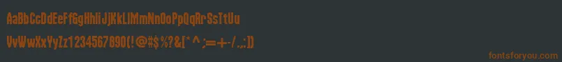 Шрифт NuWorldTight – коричневые шрифты на чёрном фоне