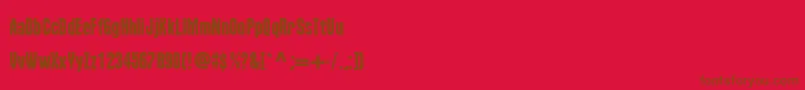 More about NuWorldTight Font NuWorldTight Font – Brown Fonts on Red Background