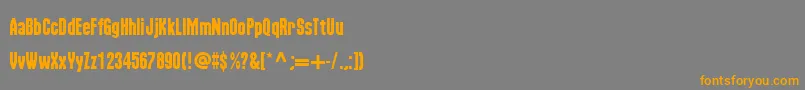 Weitere Informationen zur NuWorldTight-Schriftart NuWorldTight-Schriftart – Orangefarbene Schriften auf grauem Hintergrund