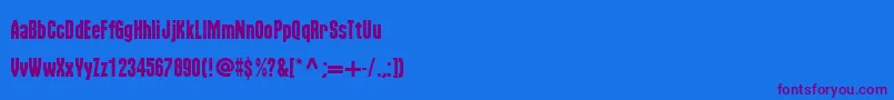 Weitere Informationen zur NuWorldTight-Schriftart NuWorldTight-Schriftart – Violette Schriften auf blauem Hintergrund