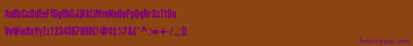 NuWorldTight Font – Purple Fonts on Brown Background