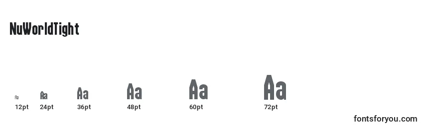 NuWorldTight Font Sizes