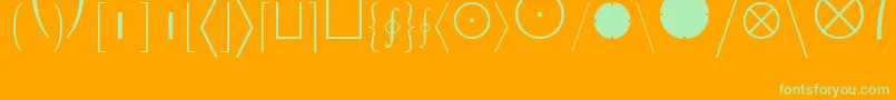 LucidaBrightMathExtensionRegular Font – Green Fonts on Orange Background