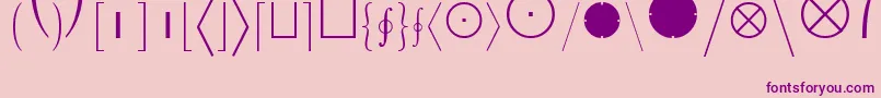 LucidaBrightMathExtensionRegular Font – Purple Fonts on Pink Background