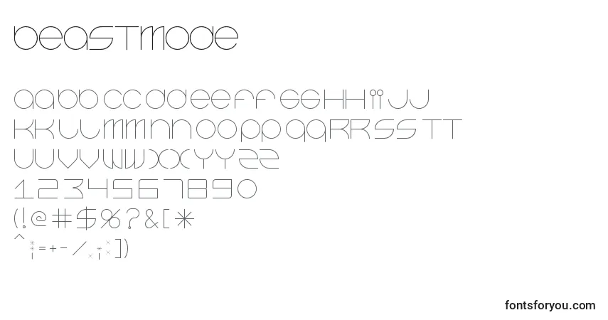 Шрифт Beastmode – алфавит, цифры, специальные символы