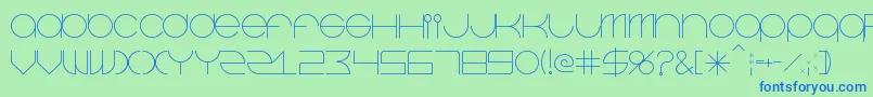 フォントBeastmode – 青い文字は緑の背景です。