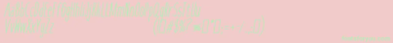 CookiesmilkItalic Font – Green Fonts on Pink Background