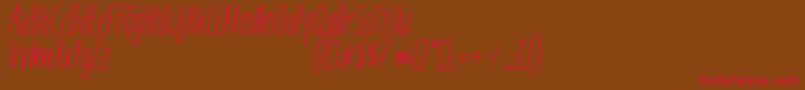 CookiesmilkItalic Font – Red Fonts on Brown Background
