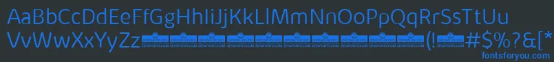 KabrioAlternateLightTrial Font – Blue Fonts on Black Background