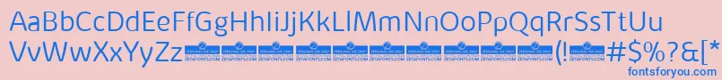 KabrioAlternateLightTrial Font – Blue Fonts on Pink Background