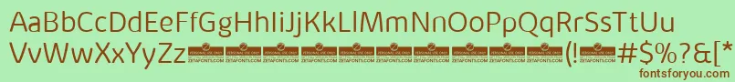 KabrioAlternateLightTrial Font – Brown Fonts on Green Background