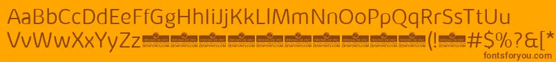KabrioAlternateLightTrial Font – Brown Fonts on Orange Background