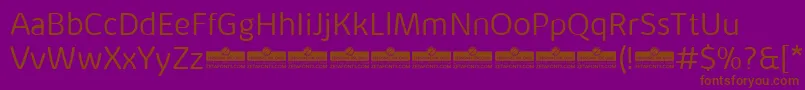 KabrioAlternateLightTrial Font – Brown Fonts on Purple Background