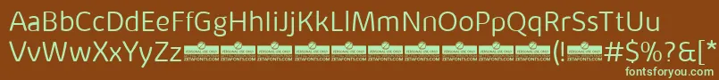 KabrioAlternateLightTrial Font – Green Fonts on Brown Background