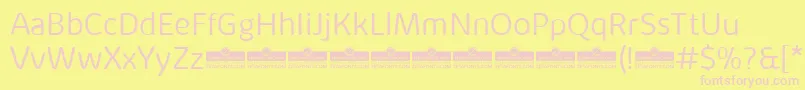 KabrioAlternateLightTrial Font – Pink Fonts on Yellow Background