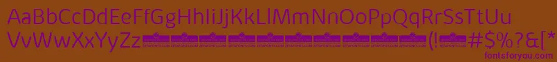 KabrioAlternateLightTrial Font – Purple Fonts on Brown Background