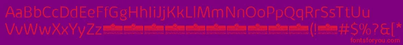 KabrioAlternateLightTrial Font – Red Fonts on Purple Background