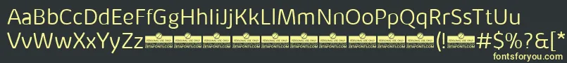 KabrioAlternateLightTrial Font – Yellow Fonts on Black Background