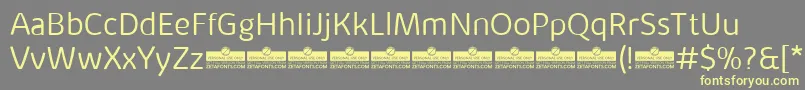 KabrioAlternateLightTrial Font – Yellow Fonts on Gray Background