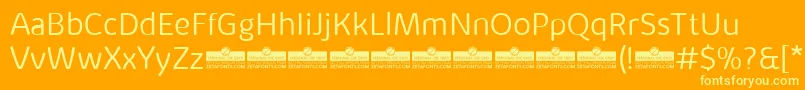 KabrioAlternateLightTrial Font – Yellow Fonts on Orange Background