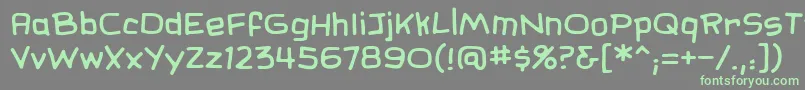 SundaycomicsBb Font – Green Fonts on Gray Background