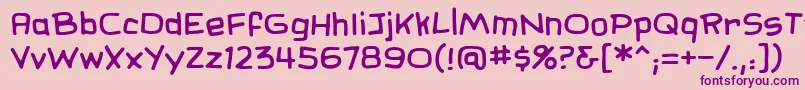 SundaycomicsBb Font – Purple Fonts on Pink Background