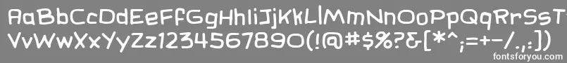 SundaycomicsBb Font – White Fonts on Gray Background