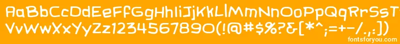SundaycomicsBb Font – White Fonts on Orange Background