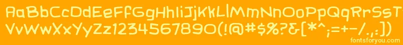 SundaycomicsBb Font – Yellow Fonts on Orange Background