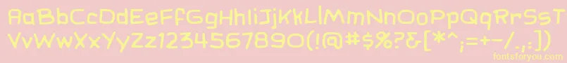 SundaycomicsBb Font – Yellow Fonts on Pink Background