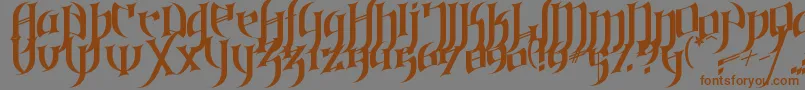 fuente GothicLoveLetters – Fuentes Marrones Sobre Fondo Gris