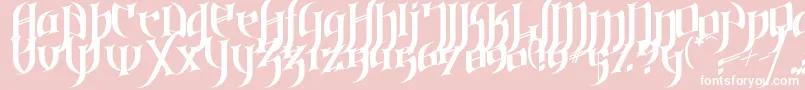 fuente GothicLoveLetters – Fuentes Blancas Sobre Fondo Rosa