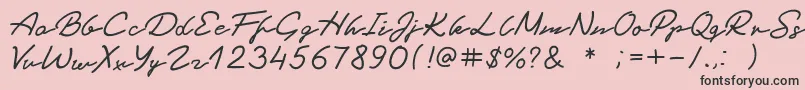 BlackTea Font – Black Fonts on Pink Background